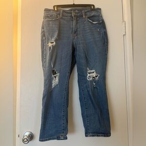 Old Navy curvy high rise straight legged jeans, size 14 petite